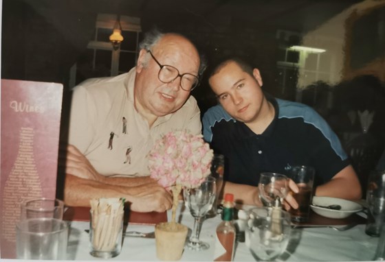 Dad and David at Claire's 18th 28 September 1997