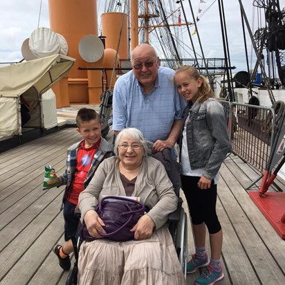 Geoff, Tricia, Kaitlyn and Jacob at Portsmouth July 2017