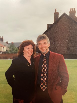 Jean and Dave at our wedding. L&M, 1997