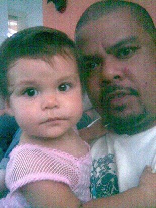 Neil William with his youngest daughter Mysia William