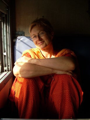 On a train in Northern India