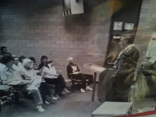 Jim Christian teaching at Santa Ana College, circa 1970s