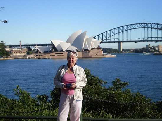Mum on her travels with me in Sydney