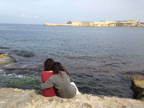 Mei Li and Mummy in Malta