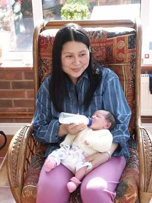  Camellia and baby Mei Li, at BlytheMeadow Drive Sprowston 2003, love Kay and family 
