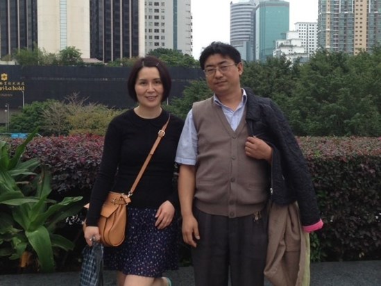 Camellia with brother Tong in Shenzen