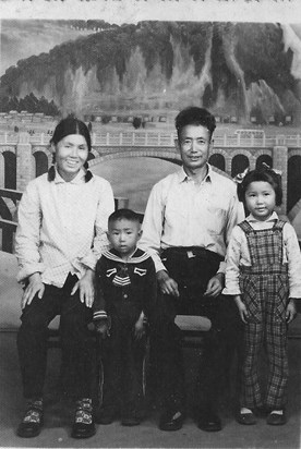 Camellia (far right) with Mum, Tong, & Dad c1974