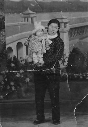 Camellia age 1 yr with mum c1970 
