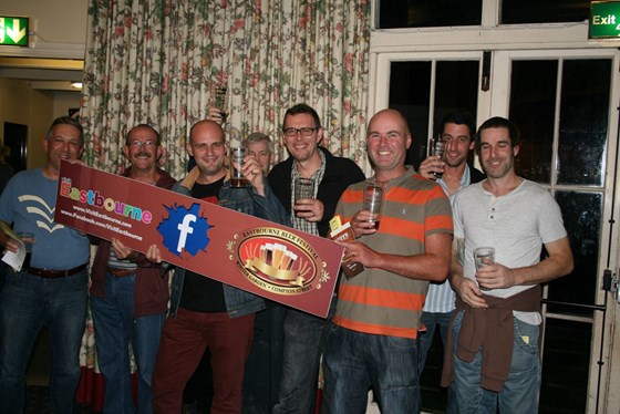 Dad (second from left) at the 2013 Eastbourne beer festival