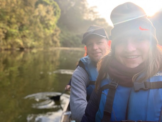 Platypus watching in December at sunrise