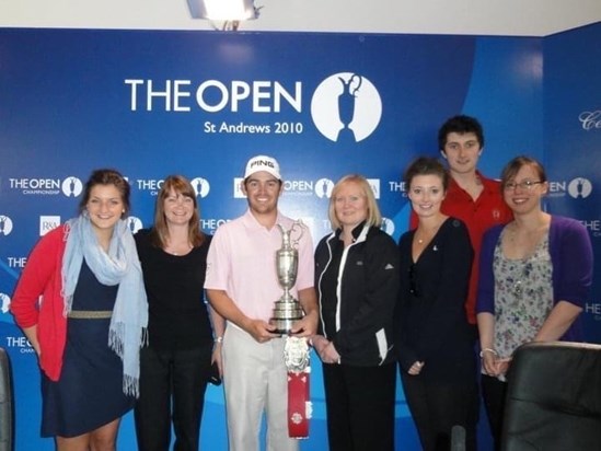 Tara and team with Louis Oosthuizen - 2010