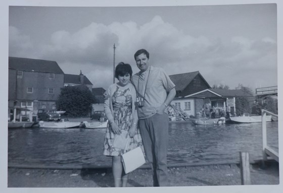 Taken at Wroxham around the time of their engagement (1964-ish ?)
