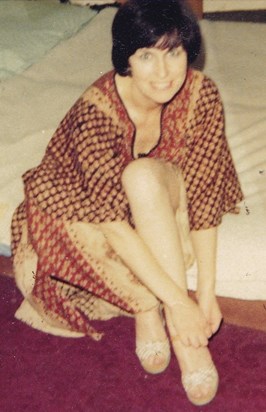 Beth in her twenties. Bel always said it was her legs that first attracted him to mum.