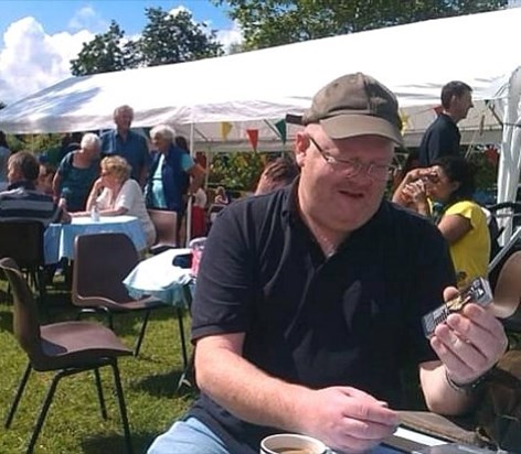 IMG 20240417 2126 my dear friend Andrew at Jordans village fayre.. Will miss you lots.. Chris Denyer x