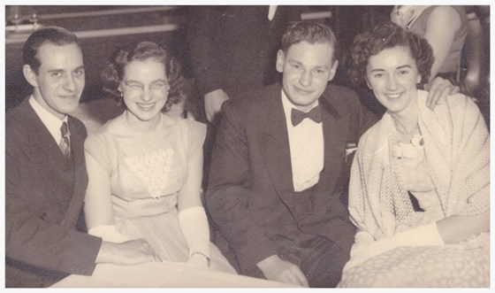 Joan with Bob John and Stella at Bank dance 1956