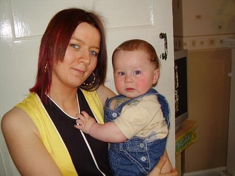 Robbie as a Baby with Auntie Carol