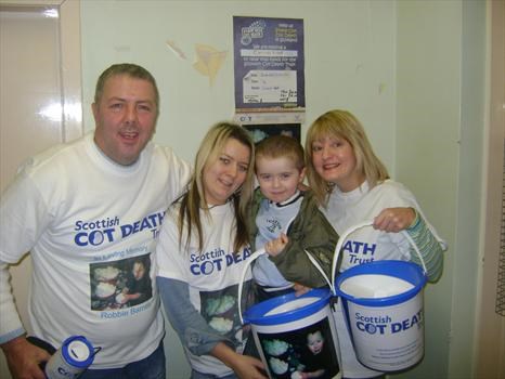 Fundraising at Panto 05.12.09 - Gr8 Uncle Allan, Auntie Carol, Cous Nathan and gr8 aunt Jacq