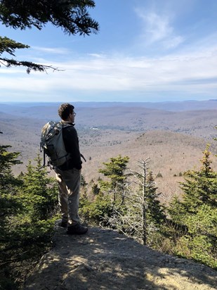 Taking in the view from Plateau Mountain in the Catskills, Feb 2018