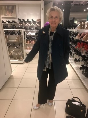 Trying on those shoes!