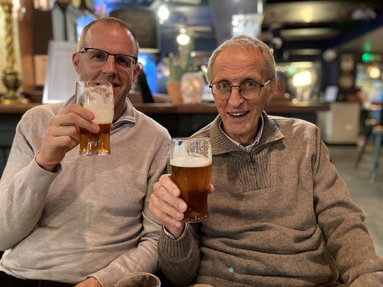 Richard with Mike, The New Inn in Walton, 2024