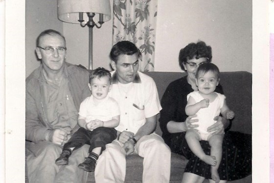 Robyn with Grandpa & Grandma Rambousek, her father Lou and brother, Larry