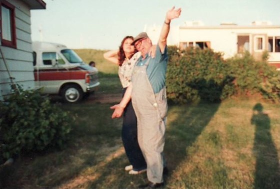 With Grandpa Rambousek in South Dakota - 1983