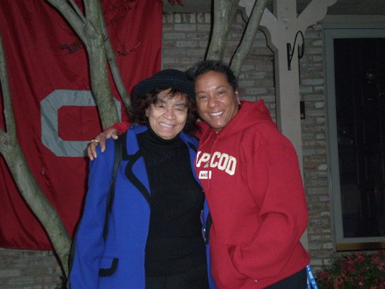 Mom & Me - Go Bucks!  I know she'll be cheering the Bucks on from above!