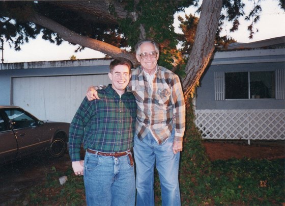 Kevin and Grandpa in Chula Vista ~1993
