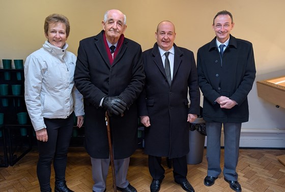 Sue, Alan, Paul and John - 22.11.24 in book of remembrance room, crematorium