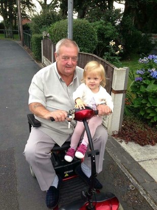 Grandad & Georgie on his scooter 