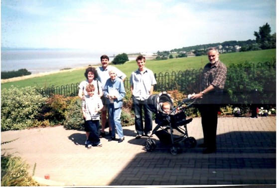 Day of Jason's Christening with Roy, Grandmother and Godfather (Aug'03)