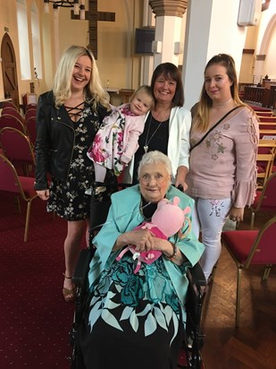 the girls at Ava's christening