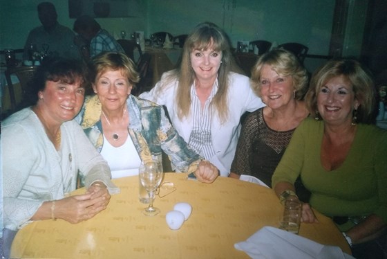 Rosemary, Marianne, Claire, Patricia and Sheila at Alcatraz restaurant in Camberley