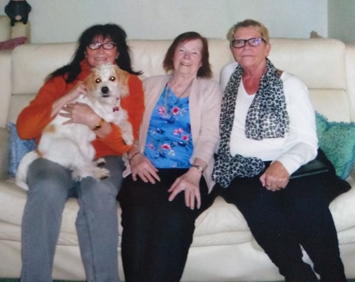 Rosemary, Patricia and Ann with Lucy