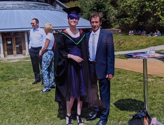 Ray and Chantelle at Chantelle's graduation from Aberystwyth University in 2013