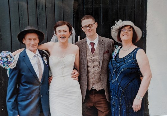 Ray, Chantelle, Dan and Karen at Chantelles Wedding