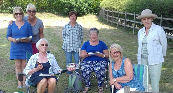 Lovely memories of painting in Loose, with some of the Chart Sutton Art Group.