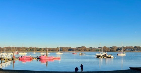 I took a photo for Mum of the pink ferry at Hamble, one of her favourite places, and where I said goodbye after her funeral.