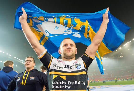 Rob Burrow with banner