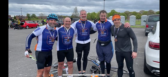 Finish line at Struggle in the Dales Cycle Challenge