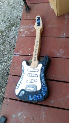 Concrete Guitar I made for Logie   "As your guitar gently weeps, your memory lives on"  taken from George Harrison of The Beatles