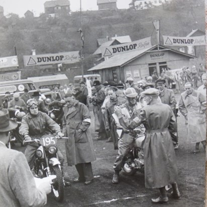 Don racing in Austria in the International six days trial. 1952 no 195