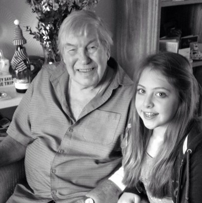 With grand daughter Isobel Christmas 2014.