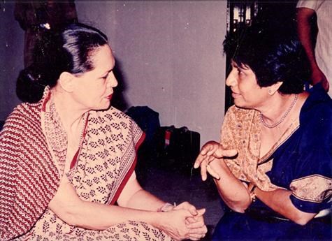 with Sonia Gandhi