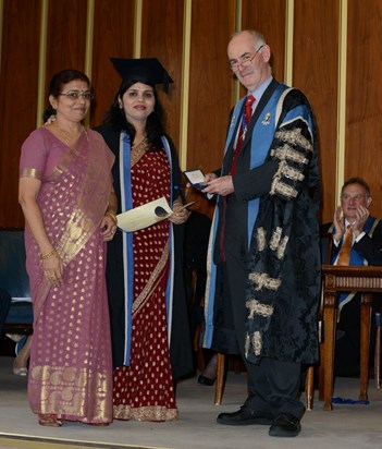 Anupama Singh 3rd receipent of Vijaya patil award along with her mother and President Dr Tony Falcon
