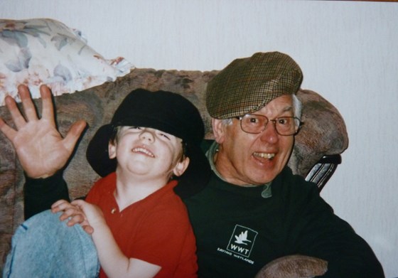 Thomas (then about 5) and grandad having fun!
