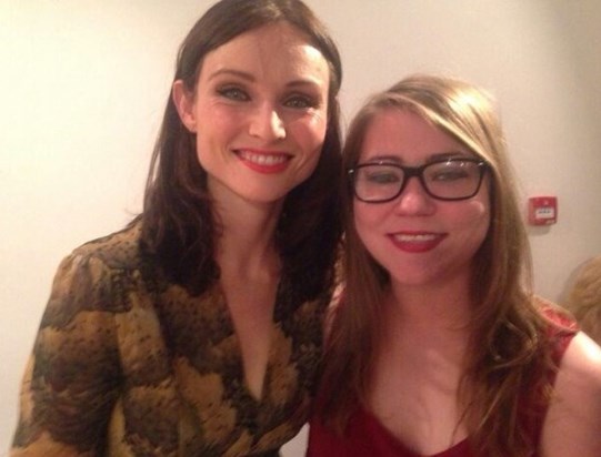 Joanne meeting Sophie Ellis Bextor after a concert