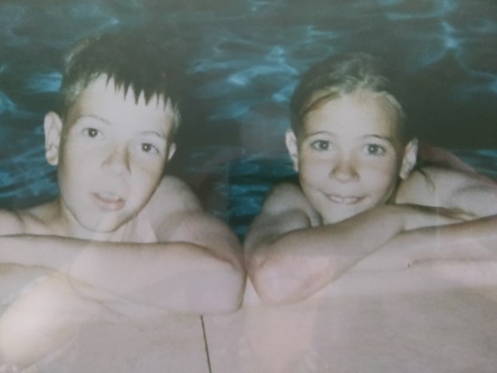 Neale and Jo in the Casa Ramos pool- Grandad's favourite photo...