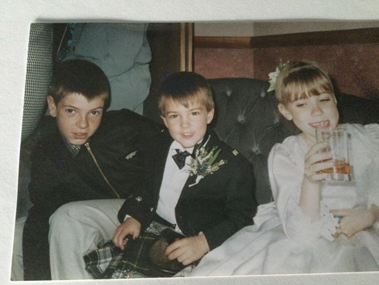 Flower girl tipple !! With Neale & Steven xx