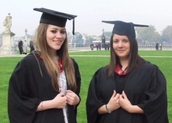 Jo and Aimée on their graduation day